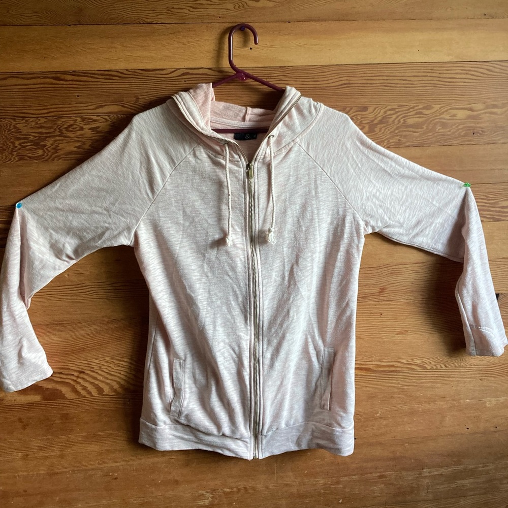 Pink zip-up hoodie